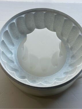 Vintage Tupperware Speckled White Jel-Ring Mold Set Gelatin Ice Mold